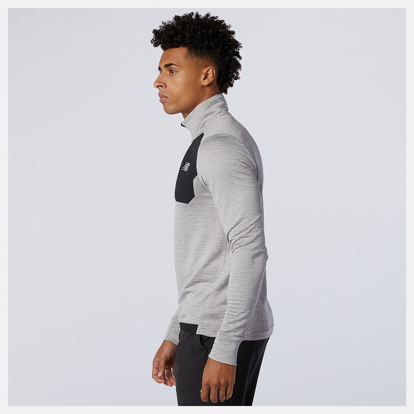 Athletic Grey NB Heat Grid Half Zip / New Balance Men