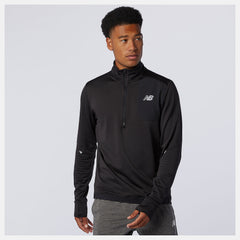 Black NB Heat Grid Half Zip / New Balance Men