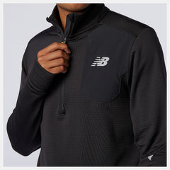 Black NB Heat Grid Half Zip / New Balance Men
