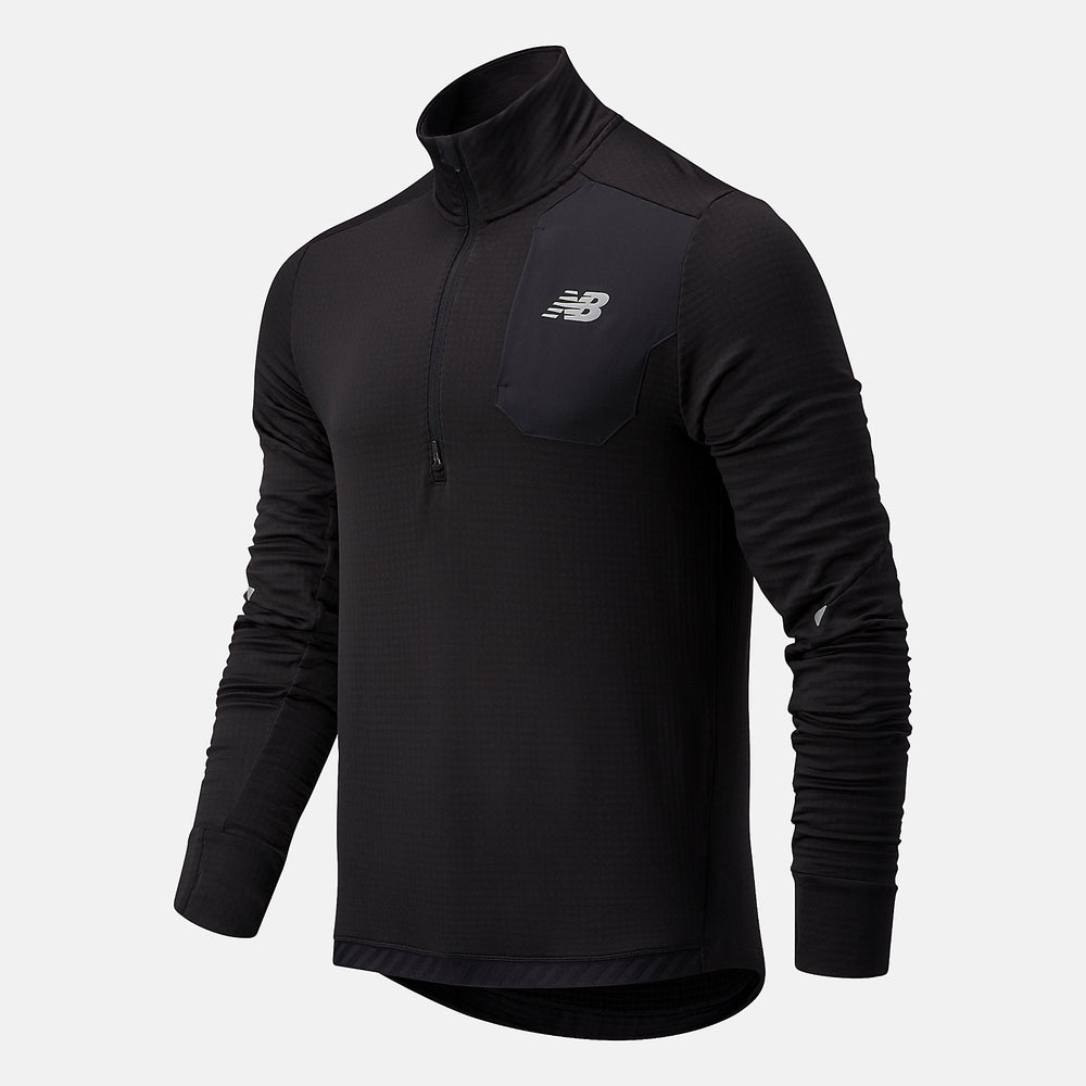 Black NB Heat Grid Half Zip / New Balance Men