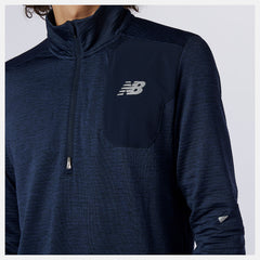 Eclipse Heather NB Heat Grid Half Zip / New Balance Men