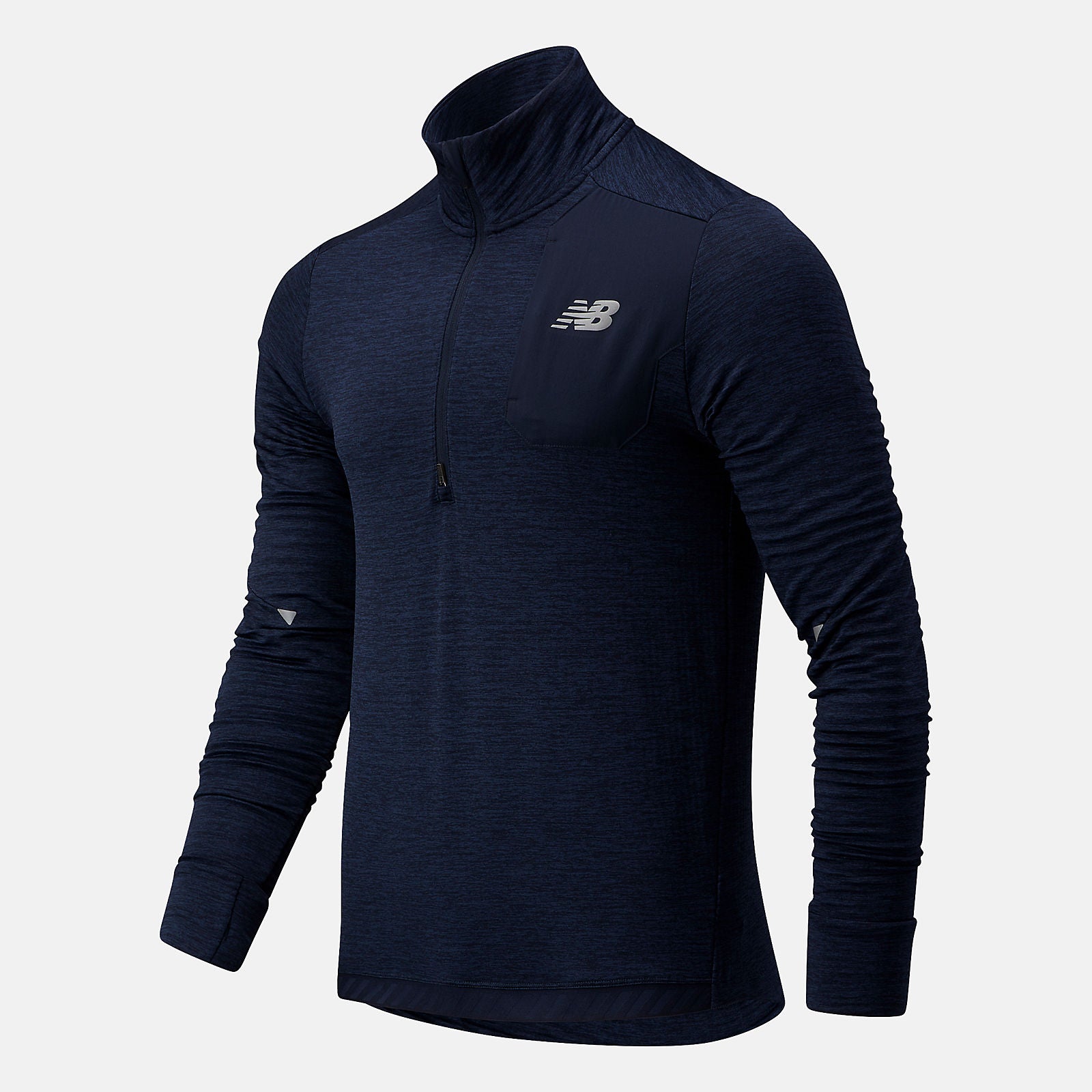 Eclipse Heather NB Heat Grid Half Zip / New Balance Men