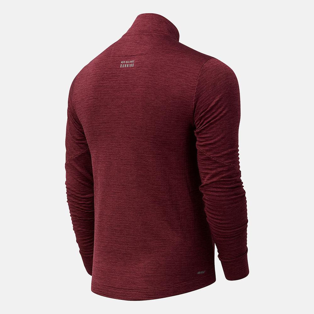 Light Burgundy NB Heat Grid Half Zip / New Balance Men