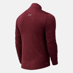 Light Burgundy NB Heat Grid Half Zip / New Balance Men