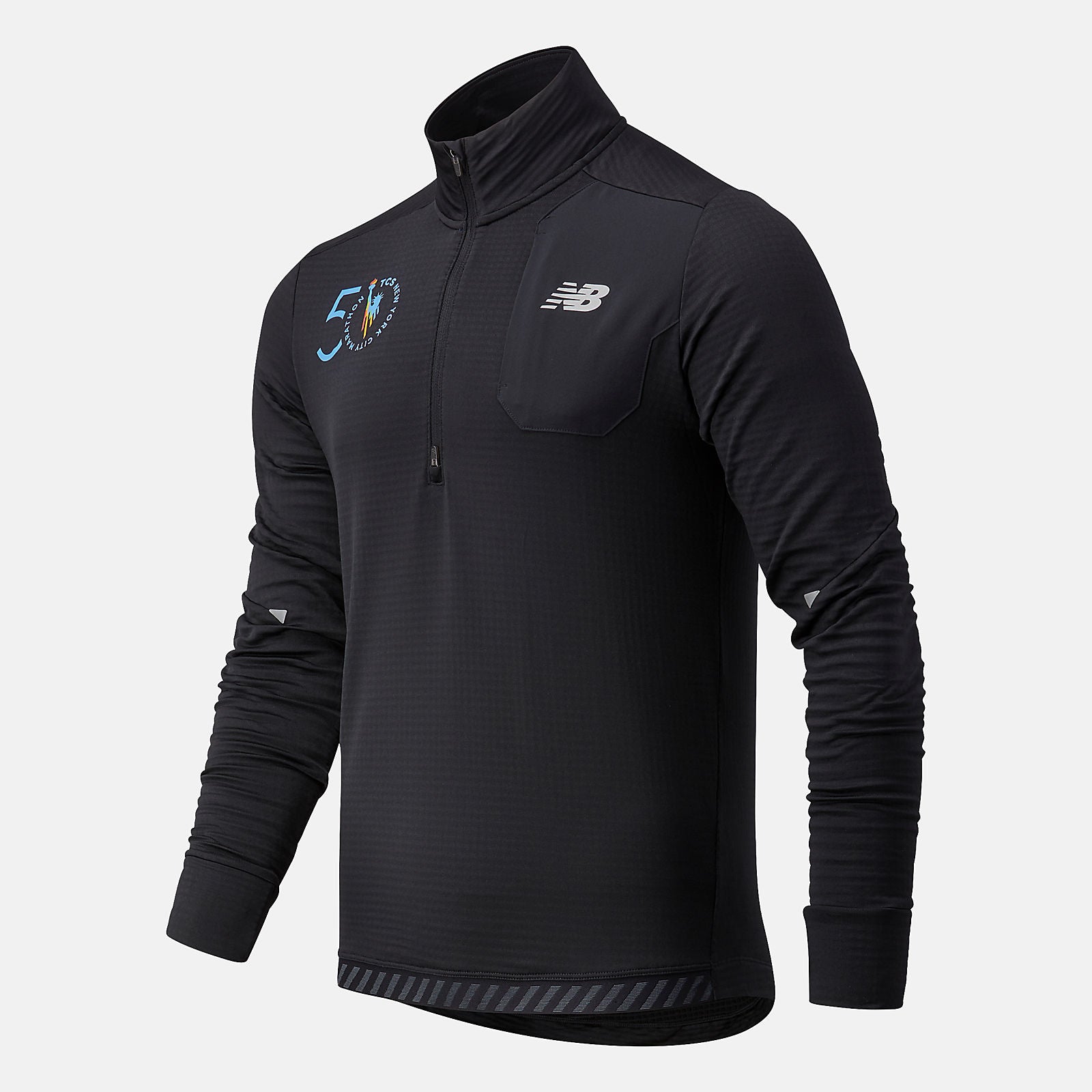 Black NYC Marathon Impact Run Grid Back Half Zip / New Balance Men