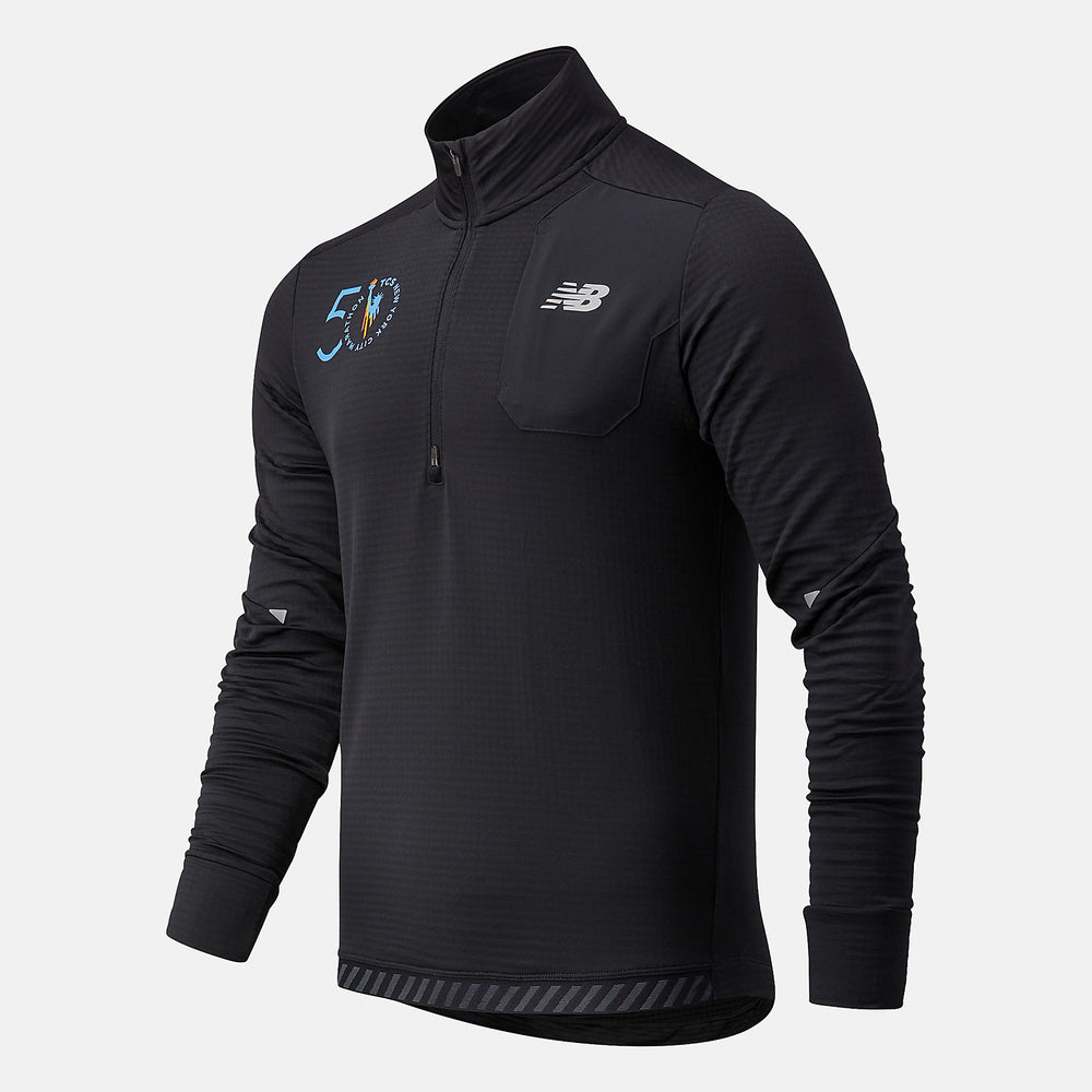 Black NYC Marathon Impact Run Grid Back Half Zip / New Balance Men