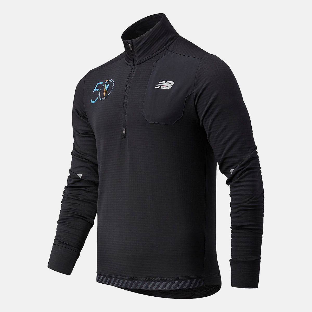Black NYC Marathon Impact Run Grid Back Half Zip / New Balance Men