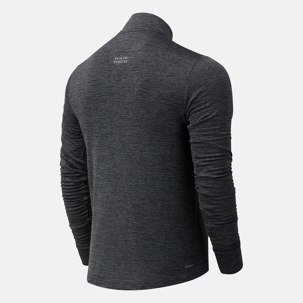 Heather Charcoal NYC Marathon Impact Run Grid Back Half Zip / New Balance Men