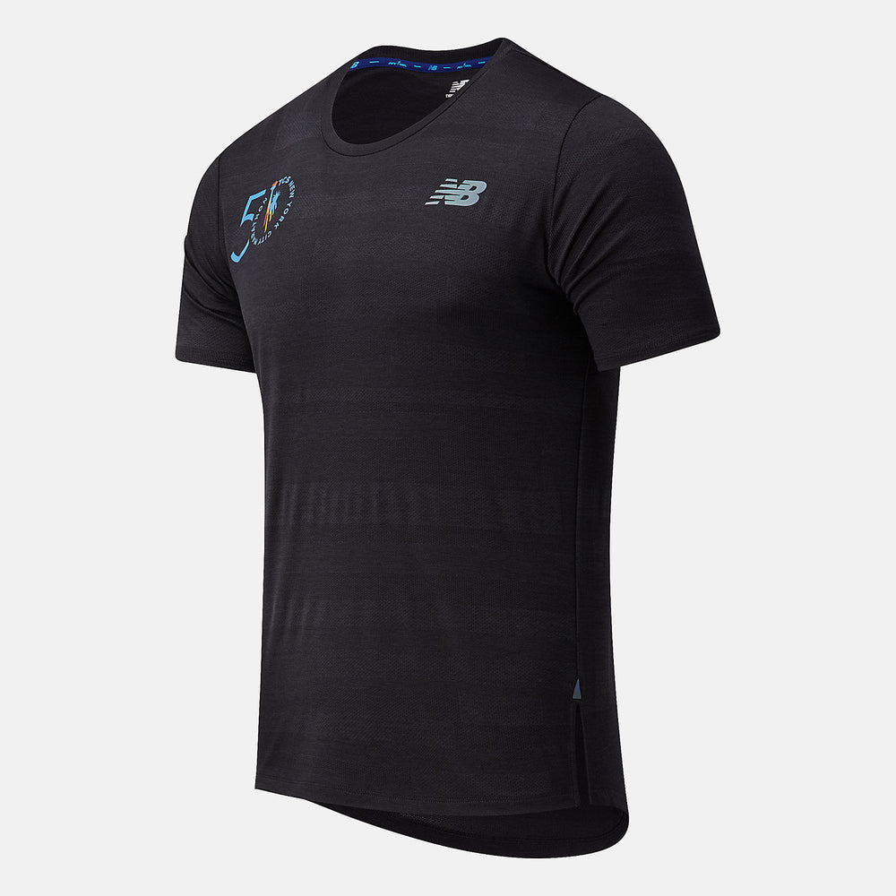 Black NYC Marathon Q Speed Fuel Jacquard Short Sleeve / New Balance Men