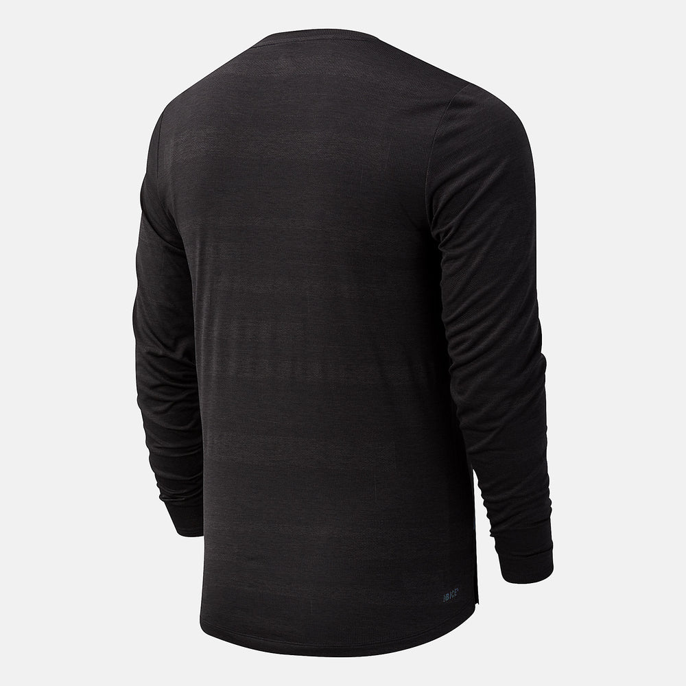 Black Heather NYC Marathon Q Speed Fuel Jacquard Long Sleeve / New Balance Men