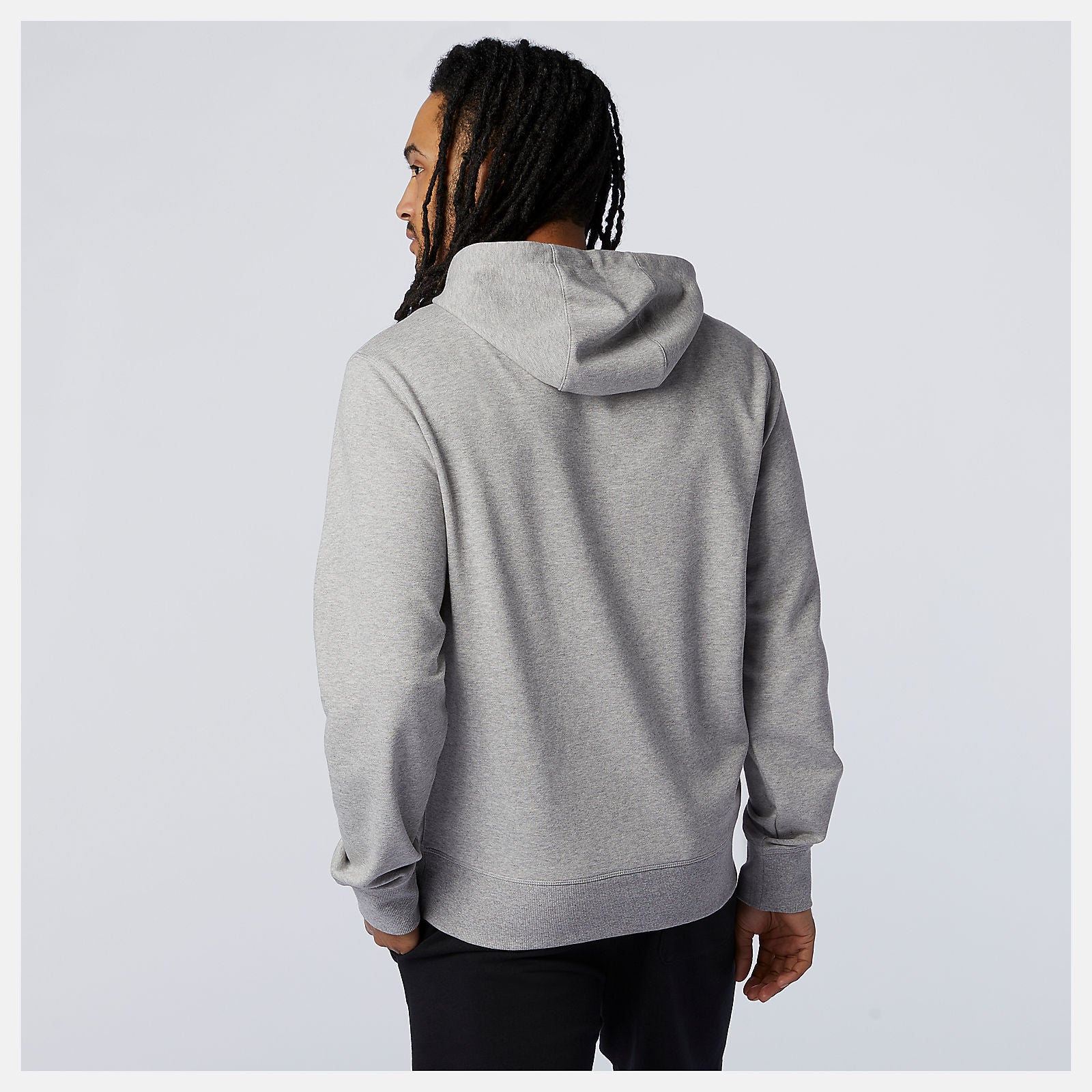Athletic Grey NB Essentials Stacked Logo Po Hoodie / New Balance Men