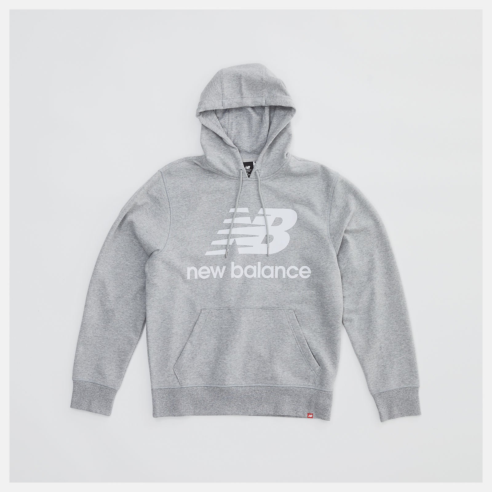 Athletic Grey NB Essentials Stacked Logo Po Hoodie / New Balance Men