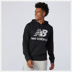 Black NB Essentials Stacked Logo Po Hoodie / New Balance Men