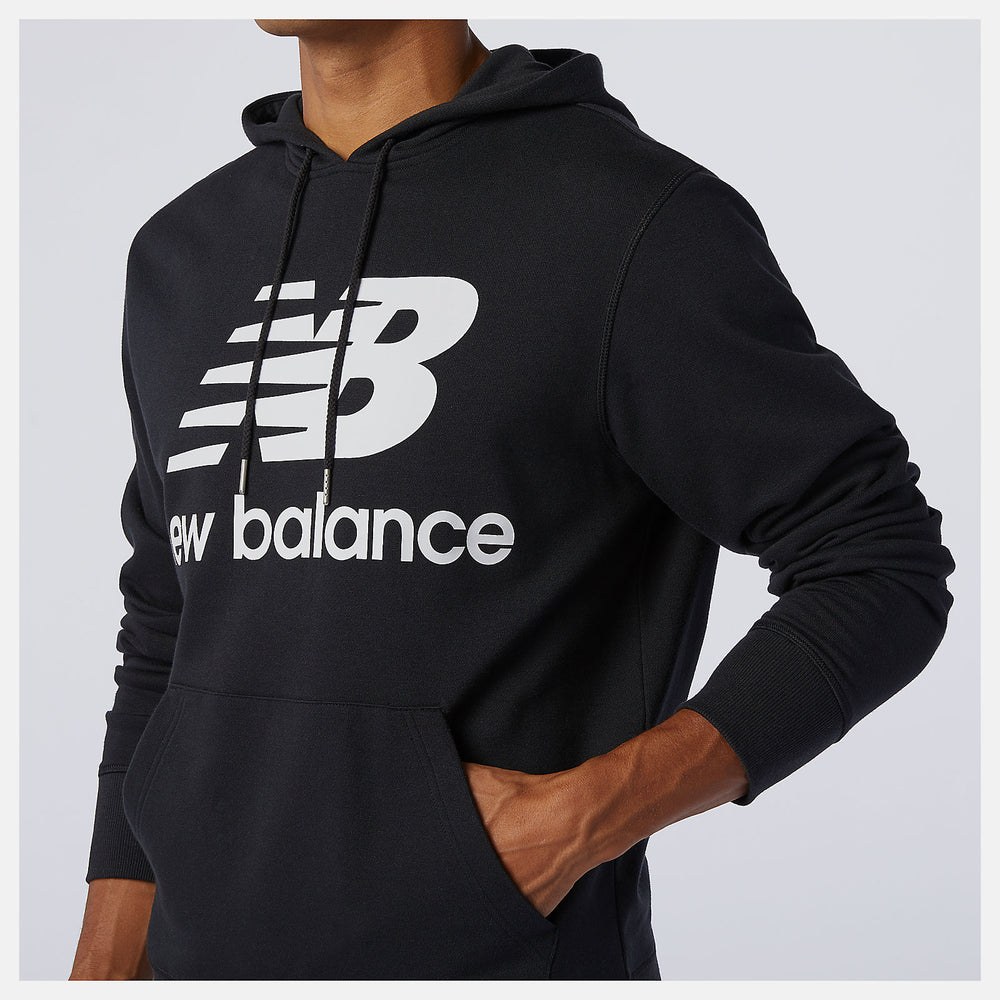 Black NB Essentials Stacked Logo Po Hoodie / New Balance Men