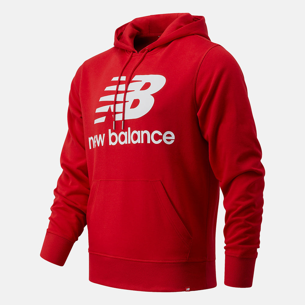 Team Red Inline NB Essentials Stacked Logo Po Hoodie / New Balance Men