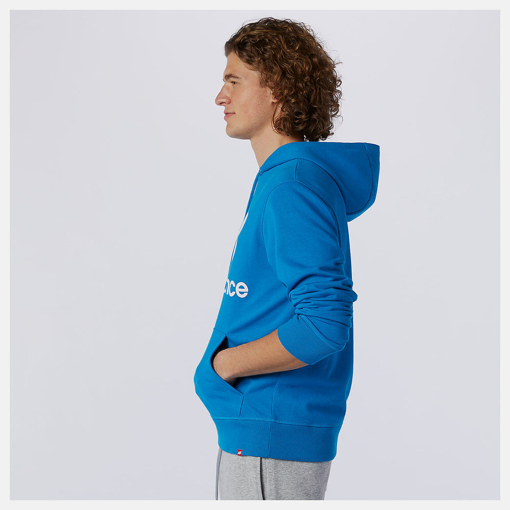 Wave Blue NB Essentials Stacked Logo Po Hoodie / New Balance Men