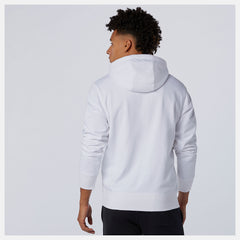 White NB Essentials Stacked Logo Po Hoodie / New Balance Men