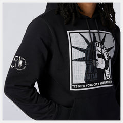 Black NYC Marathon Essentials Stacked Logo Po Hoodie / New Balance Men