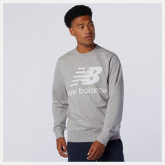 Athletic Grey NB Essentials Stacked Logo Crew / New Balance Men