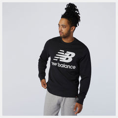 Black NB Essentials Stacked Logo Crew / New Balance Men