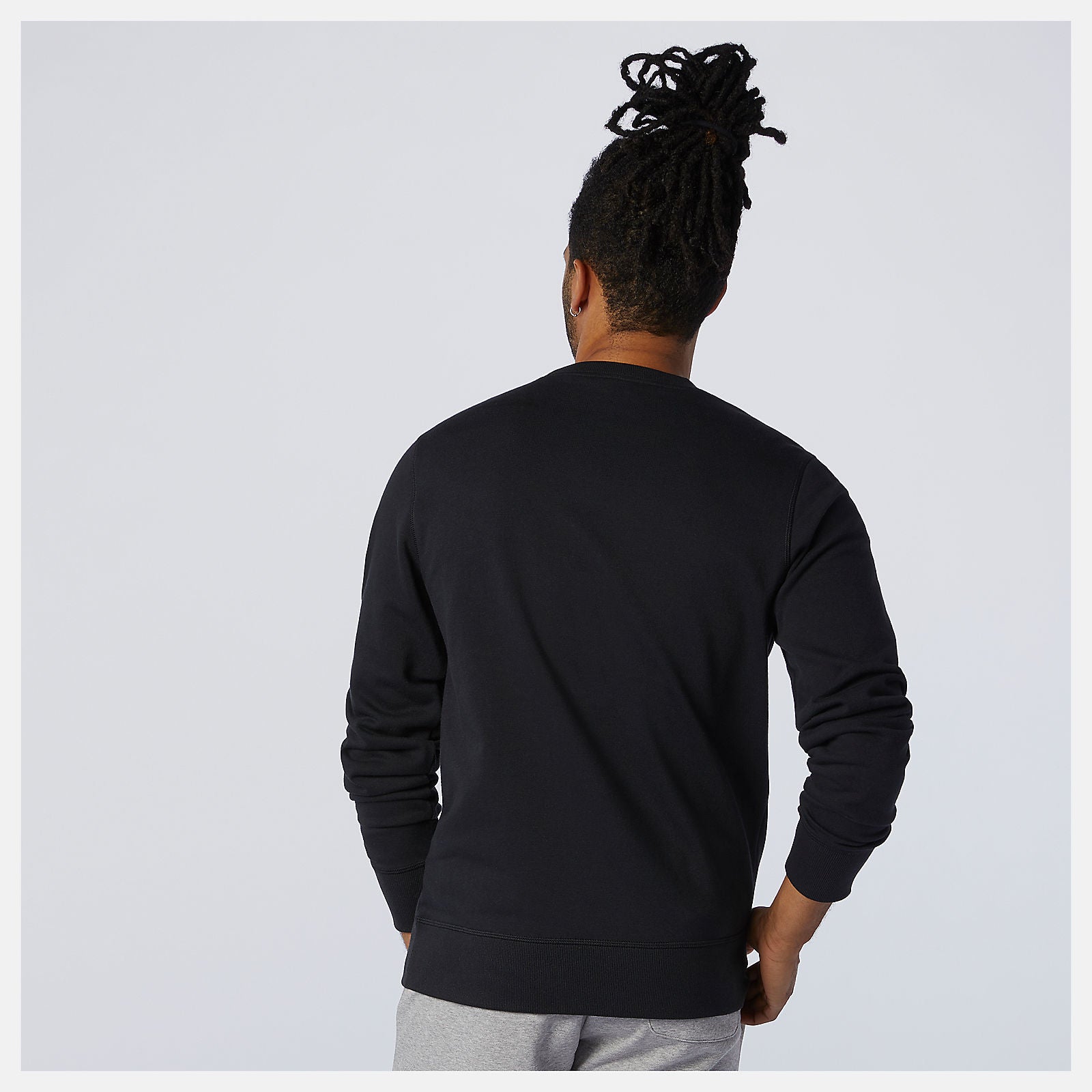 Black NB Essentials Stacked Logo Crew / New Balance Men