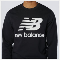 Black NB Essentials Stacked Logo Crew / New Balance Men