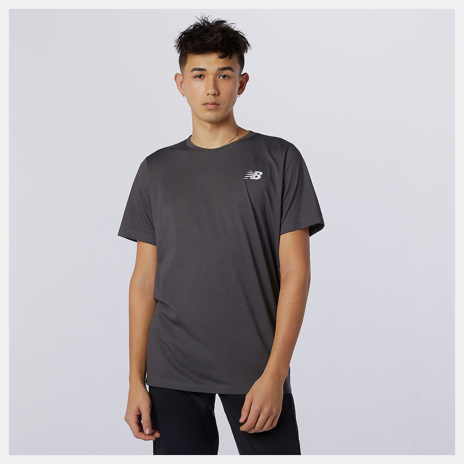 Black Heather Heathertech Tee / New Balance Men