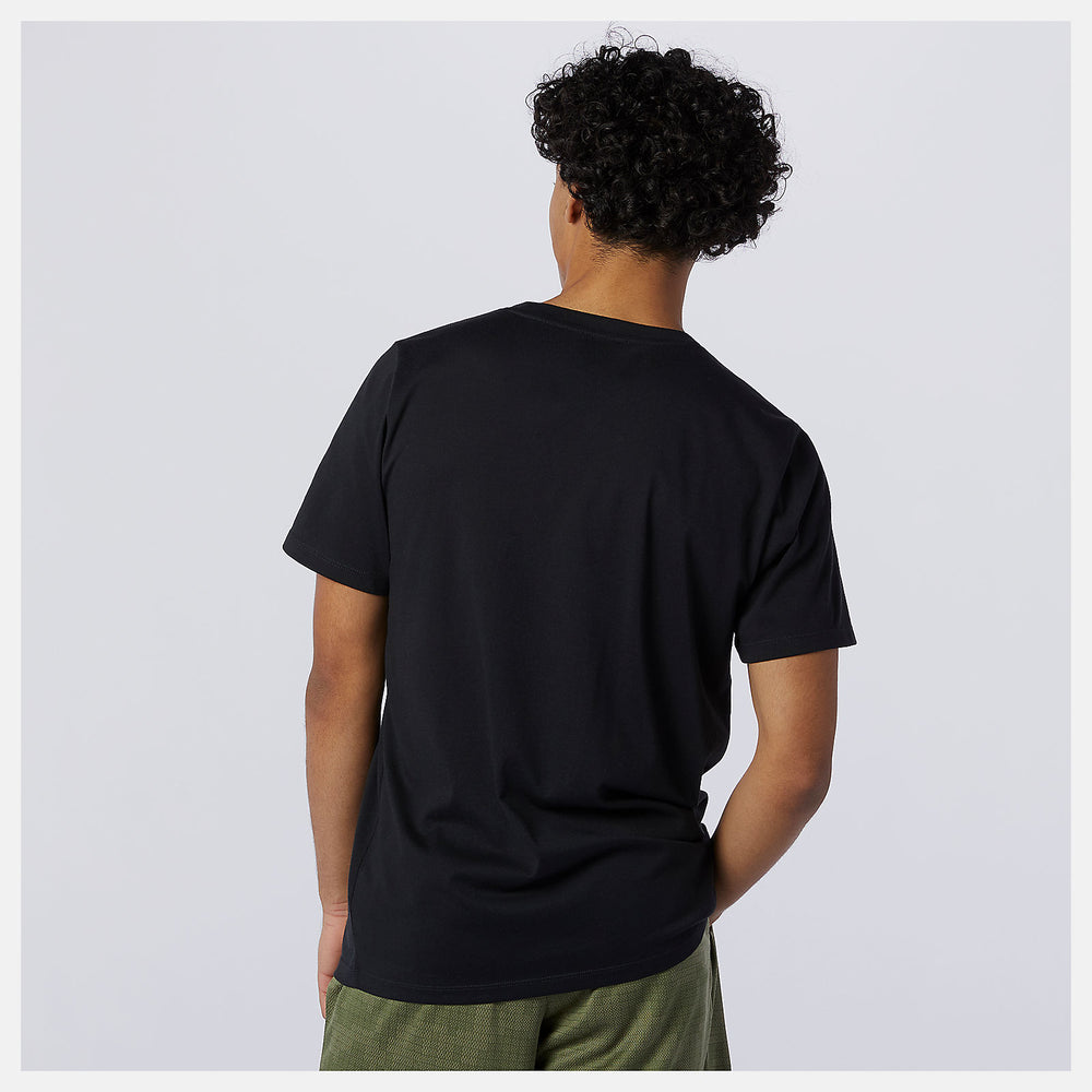 Black Heathertech Tee / New Balance Men