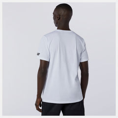 White Multi Graphic Heathertech Tee / New Balance Men