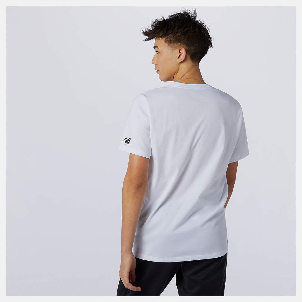 White Graphic Heathertech Tee / New Balance Men
