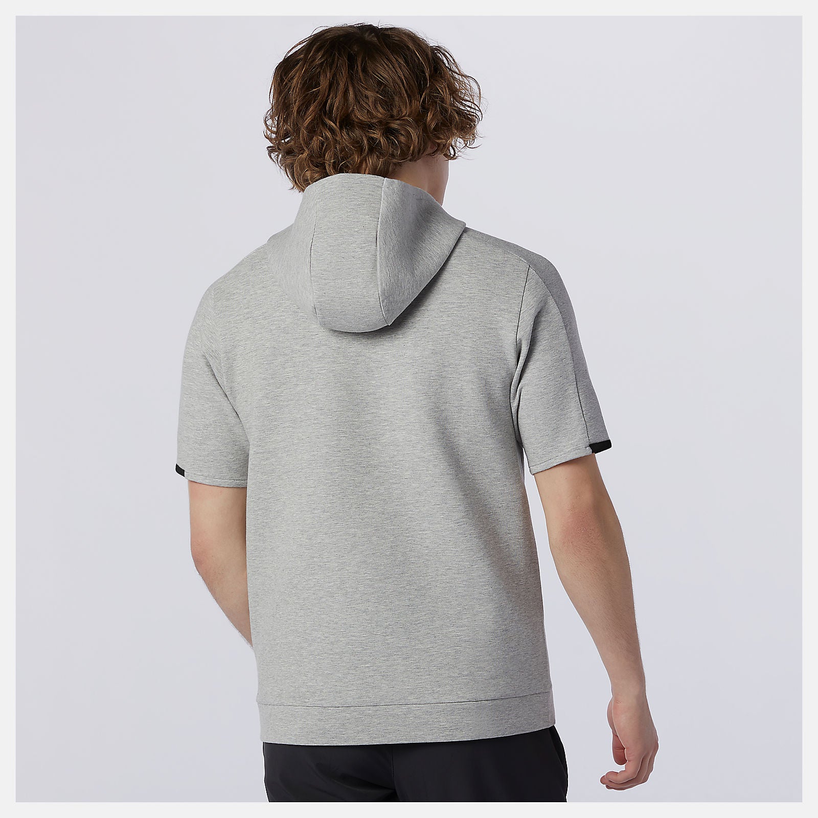 Athletic Grey Fortitech Fleece Short Sleeve Hoodie / New Balance Men