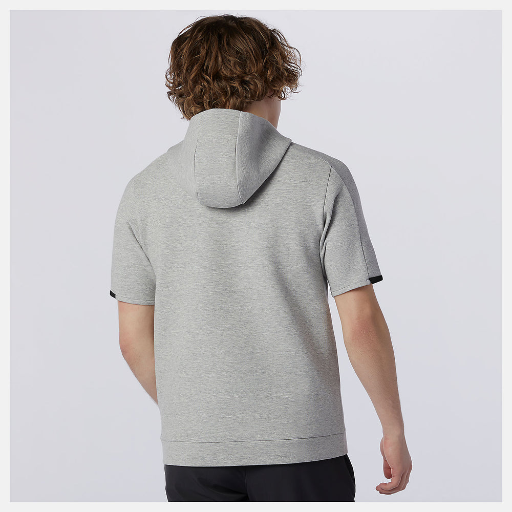 Athletic Grey Fortitech Fleece Short Sleeve Hoodie / New Balance Men