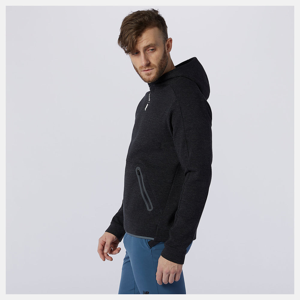 Black Heather Fortitech Fleece Pullover / New Balance Men