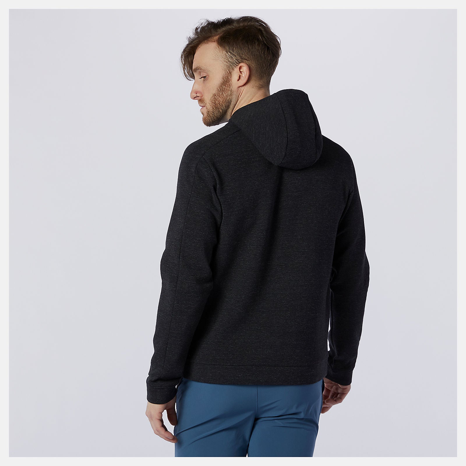 Black Heather Fortitech Fleece Pullover / New Balance Men