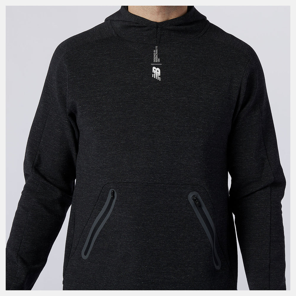 Black Heather Fortitech Fleece Pullover / New Balance Men