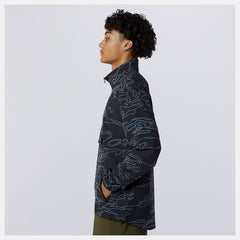 Black Print Fortitech Printed Woven Pullover / New Balance Men