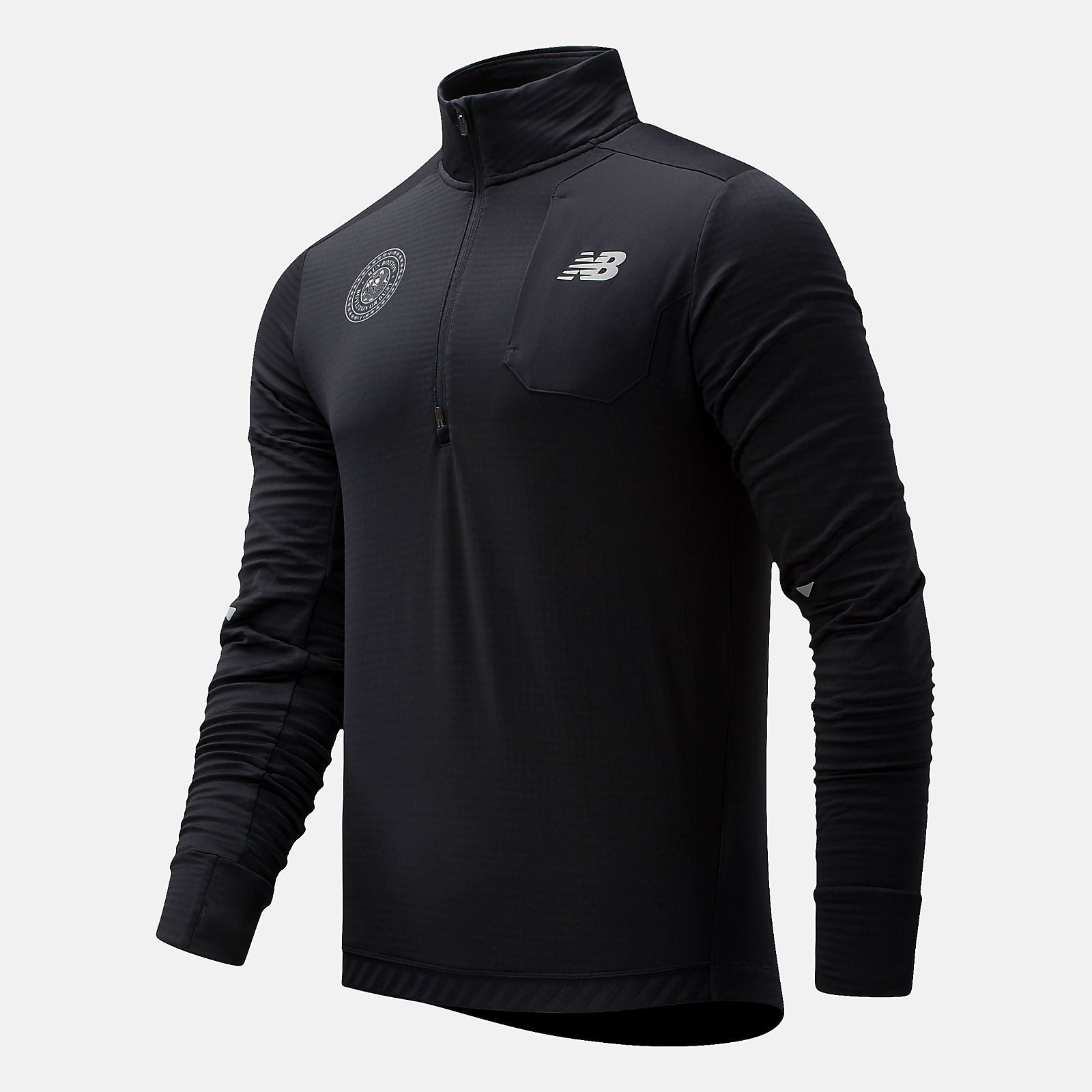 Black Boston NB Heat Grid Half Zip / New Balance Men