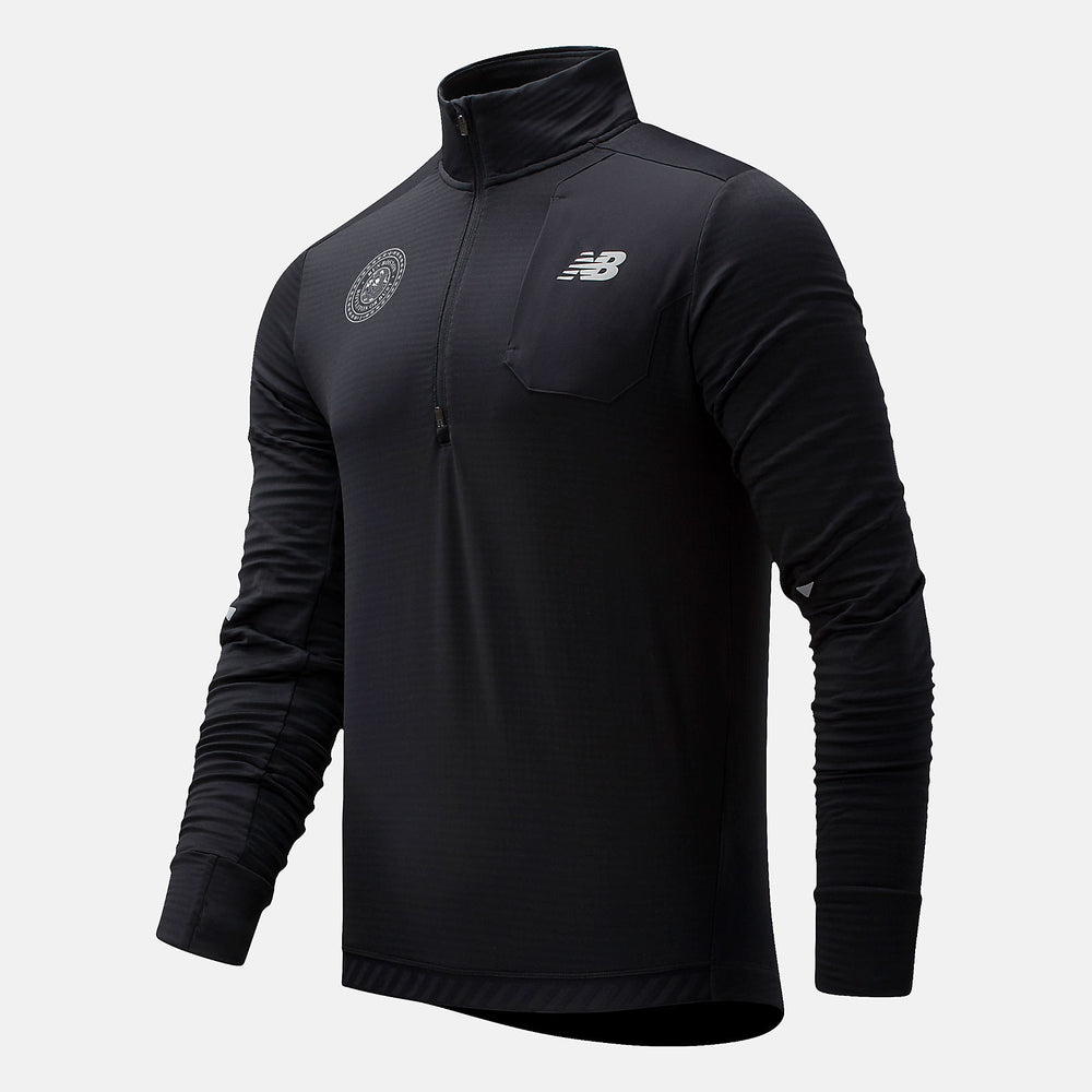 Black Boston NB Heat Grid Half Zip / New Balance Men