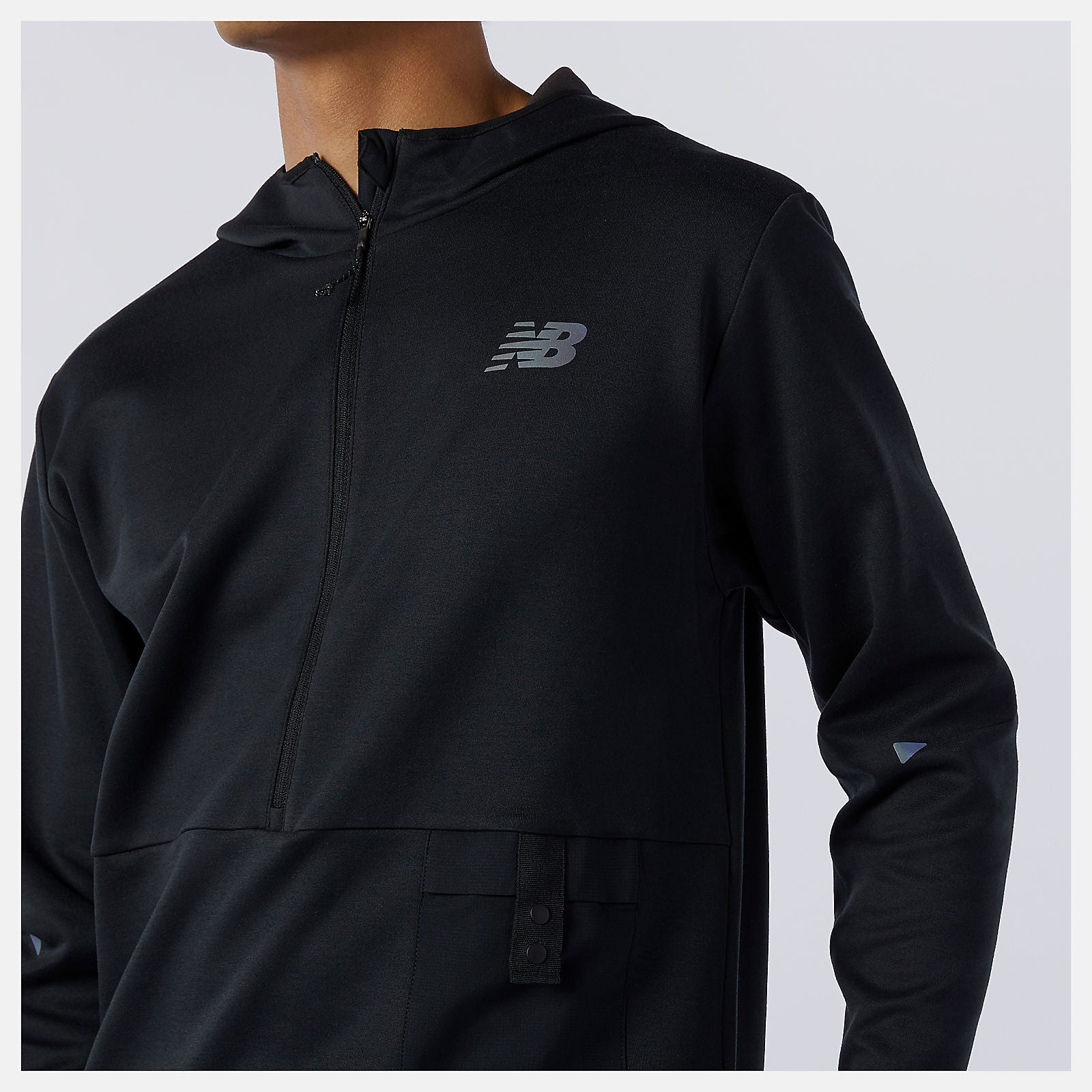 Black Heather Q Speed Fuel Hoodie / New Balance Men
