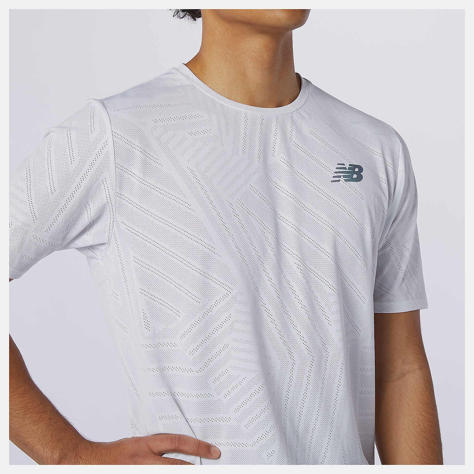White Q Speed Fuel Short Sleeve / New Balance Men