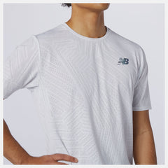 White Q Speed Fuel Short Sleeve / New Balance Men