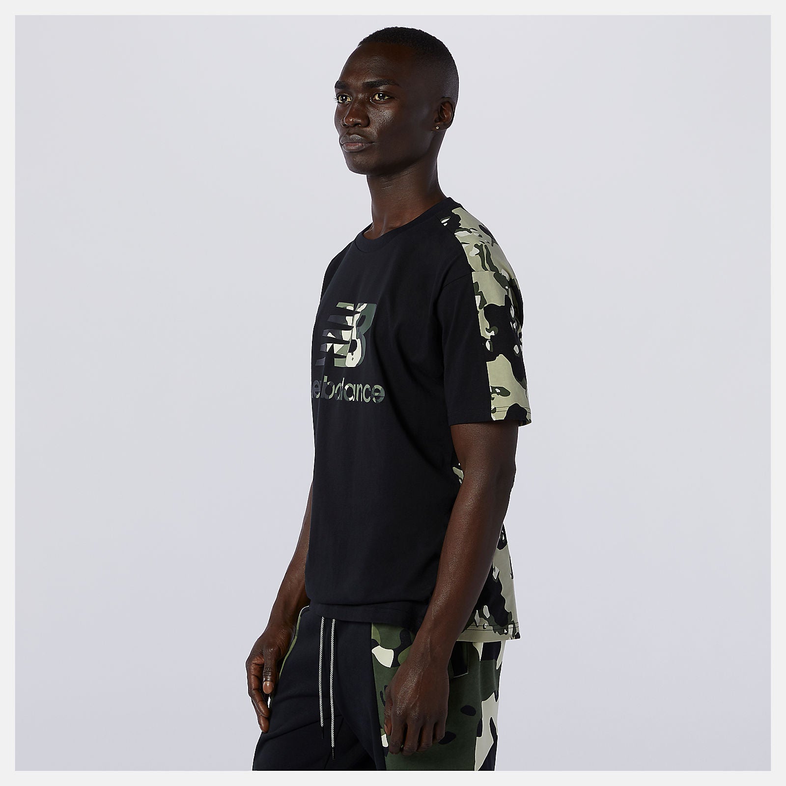 Black Multi NB Essential Camo Tee / New Balance Men