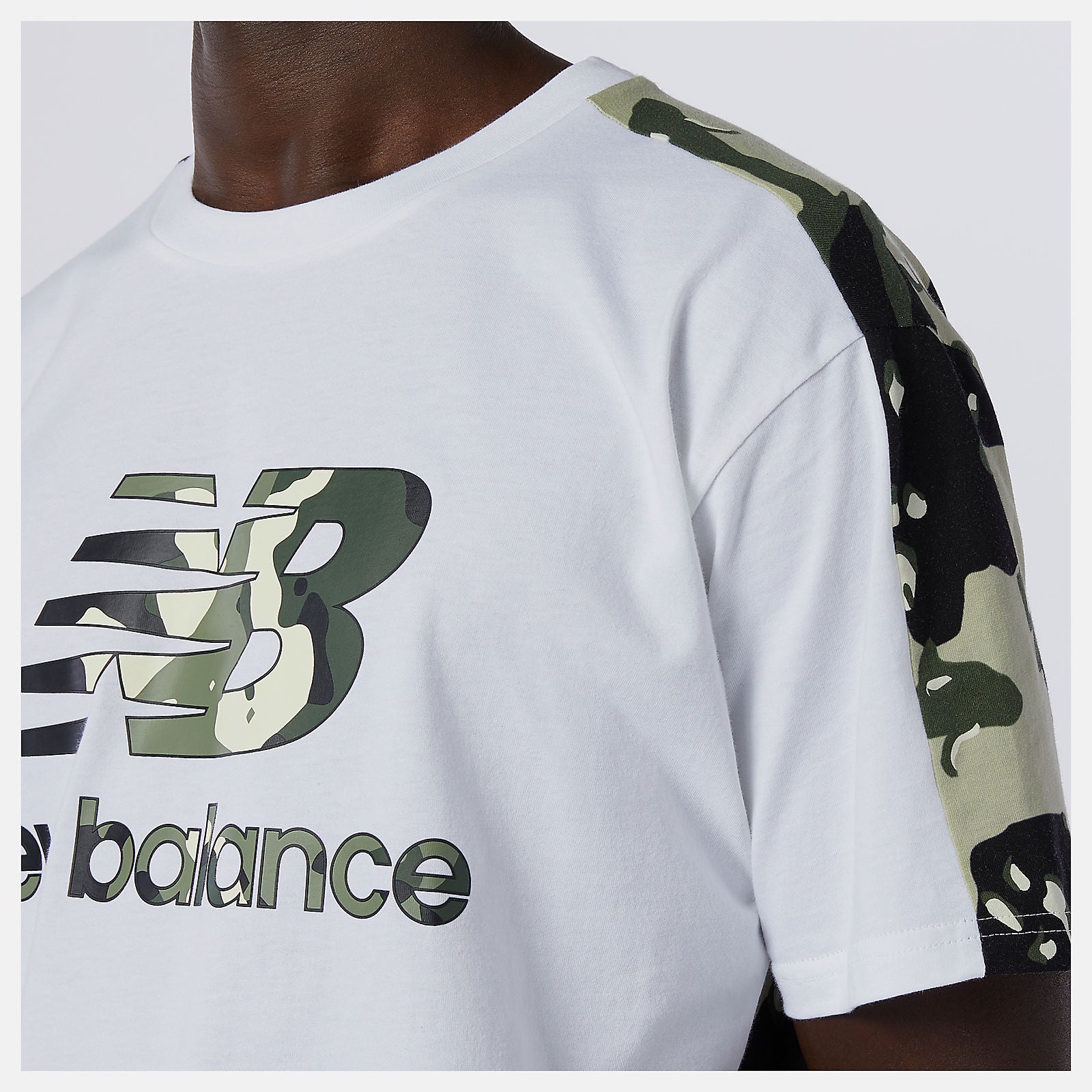 White Multi NB Essential Camo Tee / New Balance Men