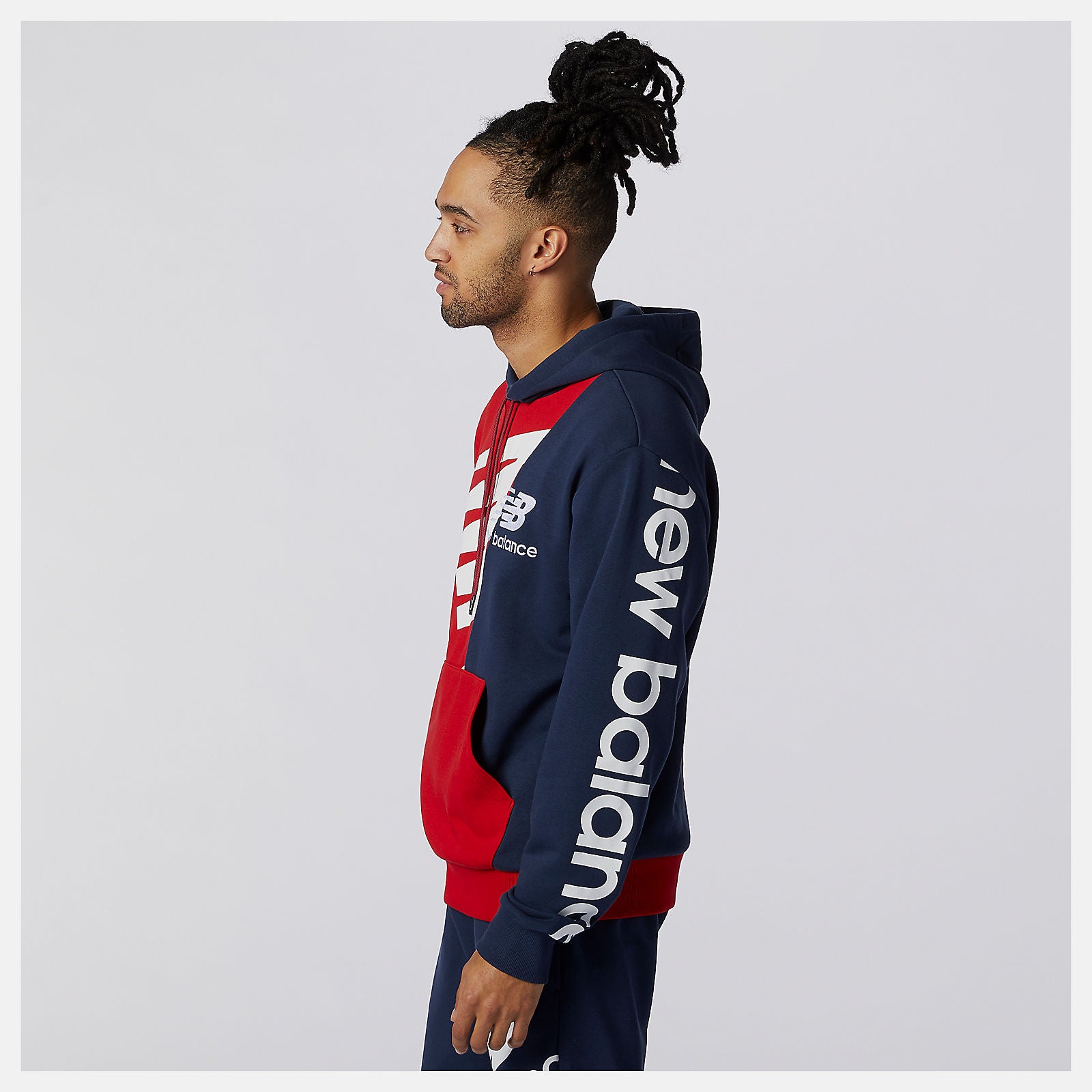 Team Red Inline NB Athletics Splice Hoody / New Balance Men