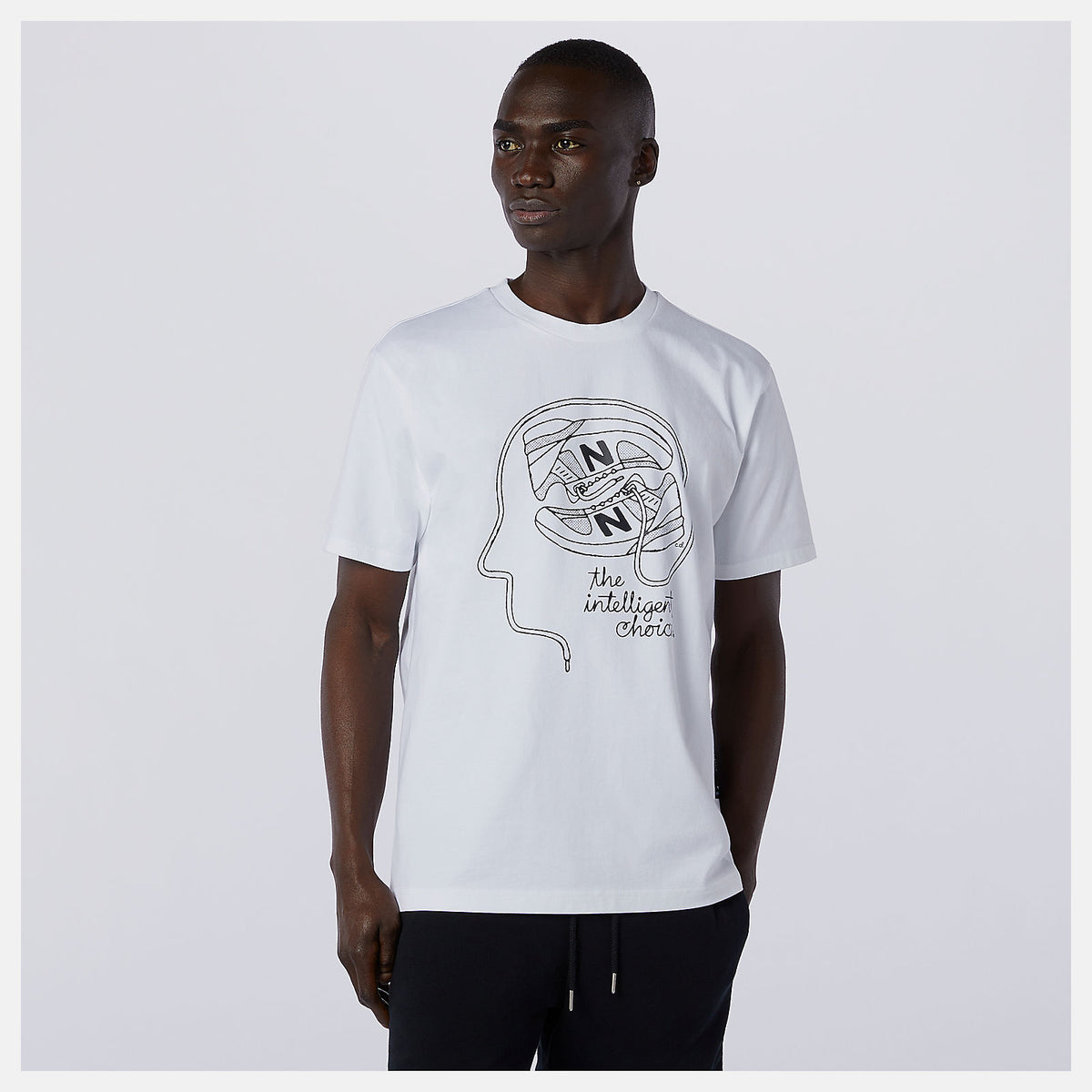 White NB Athletics Delorenzo Shoe Tee / New Balance Men