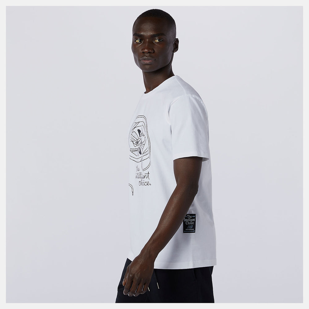 White NB Athletics Delorenzo Shoe Tee / New Balance Men