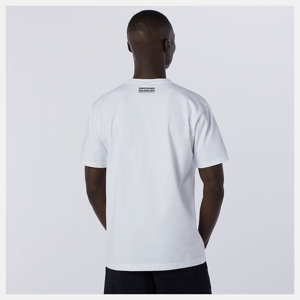 White NB Athletics Delorenzo Shoe Tee / New Balance Men