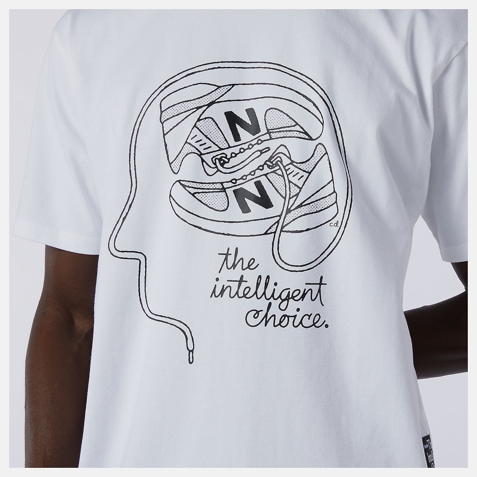 White NB Athletics Delorenzo Shoe Tee / New Balance Men