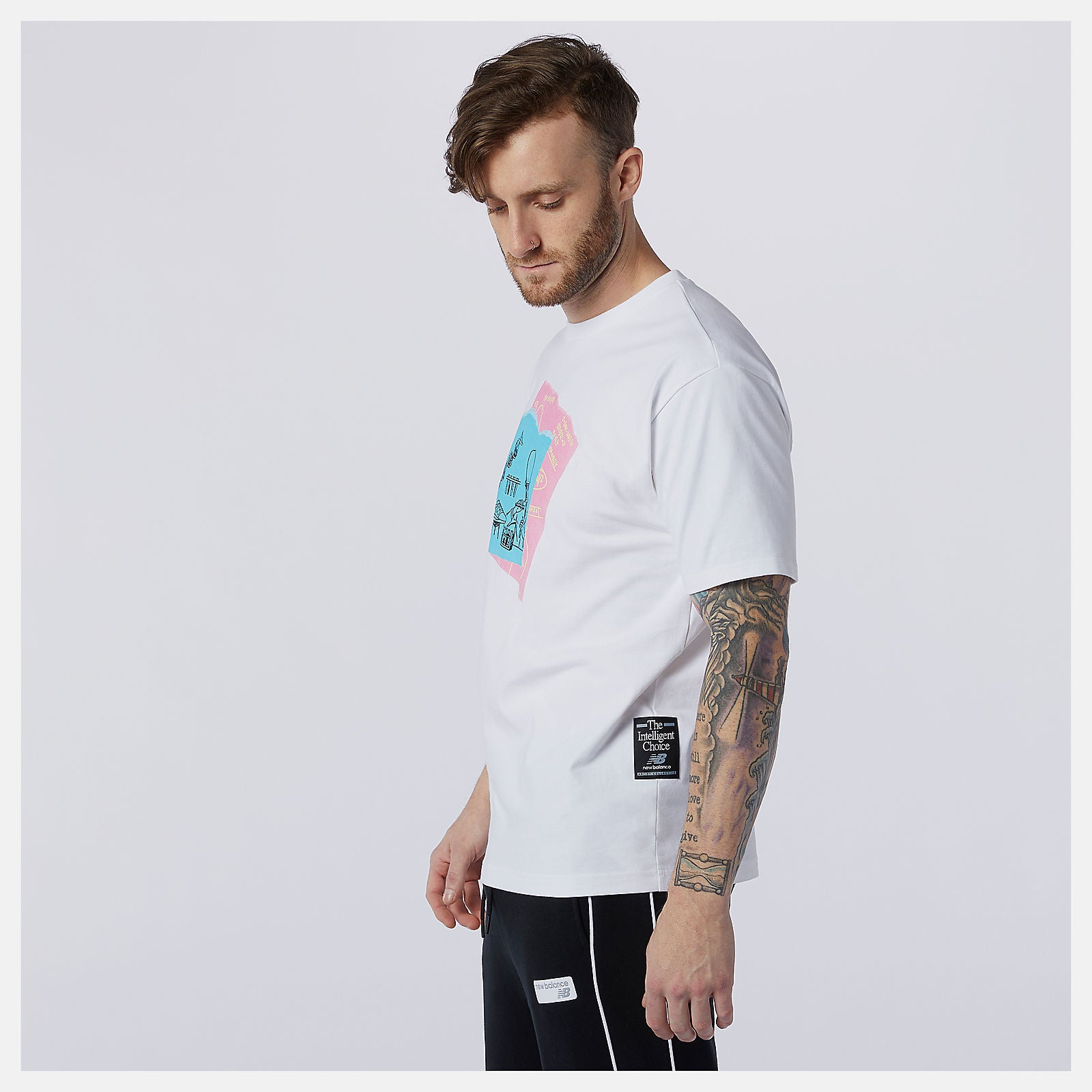 White NB Athletics Evans Science Tee / New Balance Men
