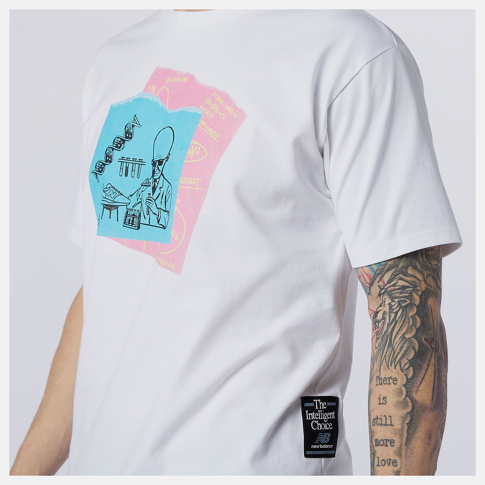 White NB Athletics Evans Science Tee / New Balance Men